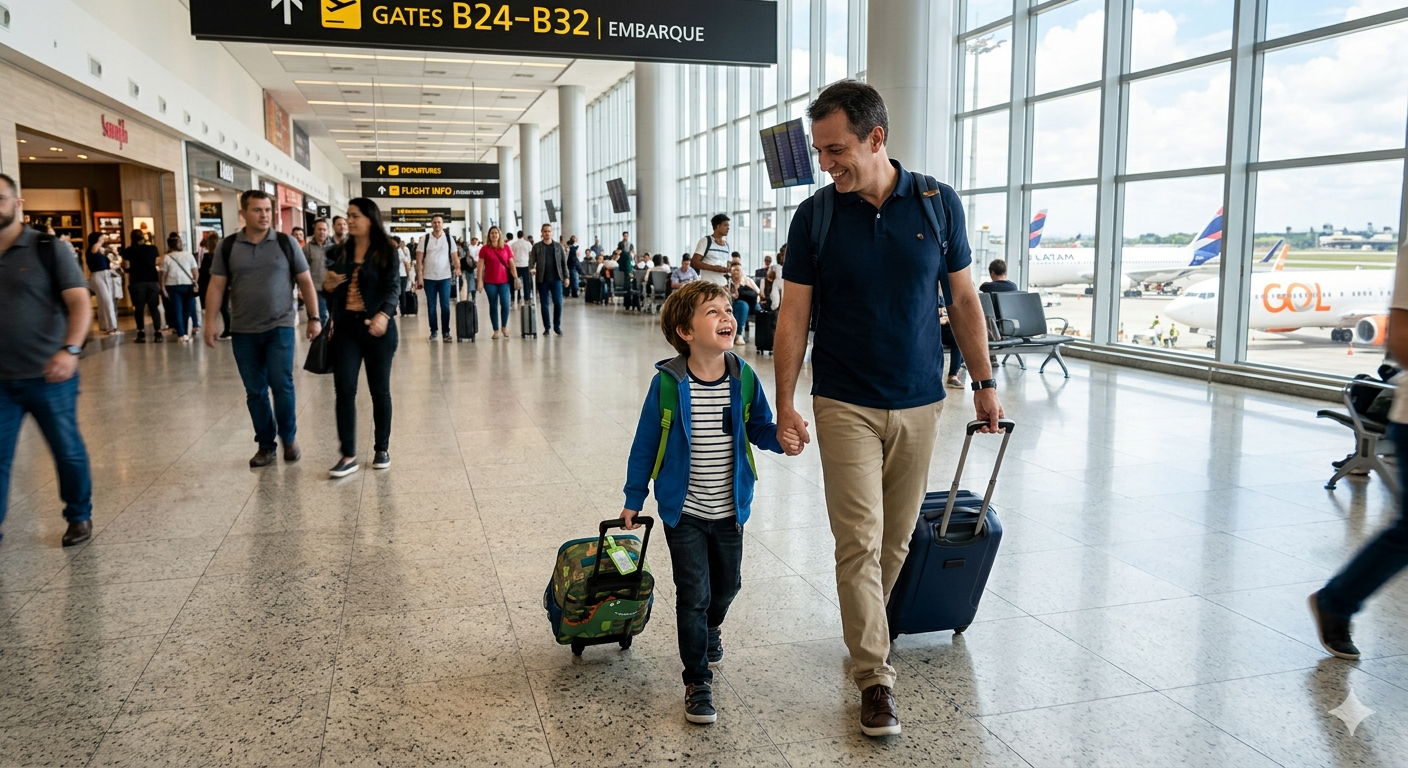 Posso viajar para fora do país com o meu filho tendo guarda compartilhada com o genitor?